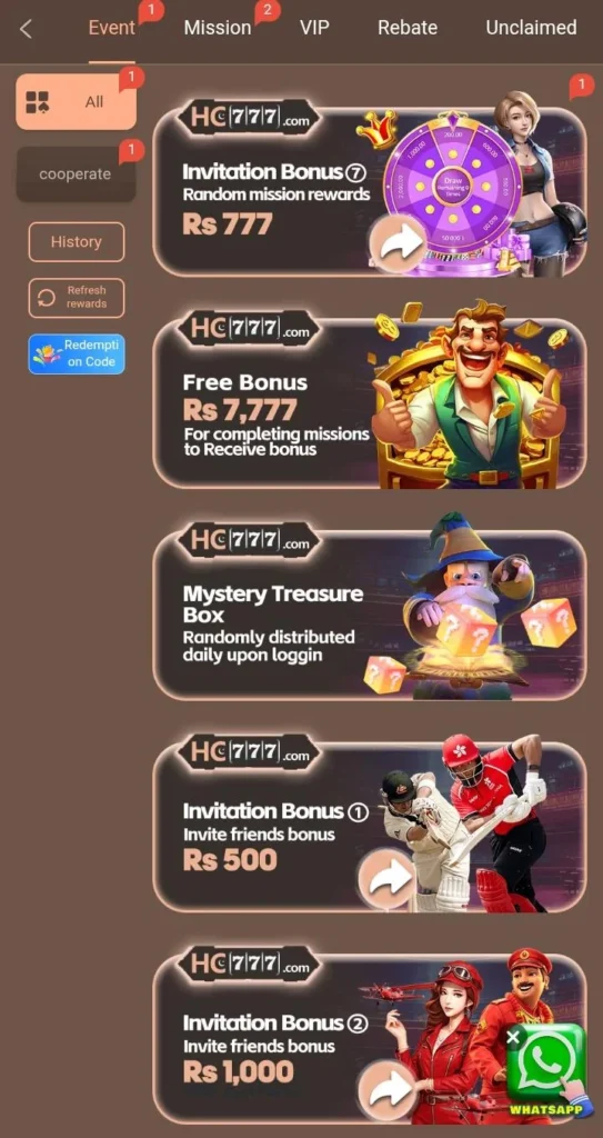 hc777 game promo